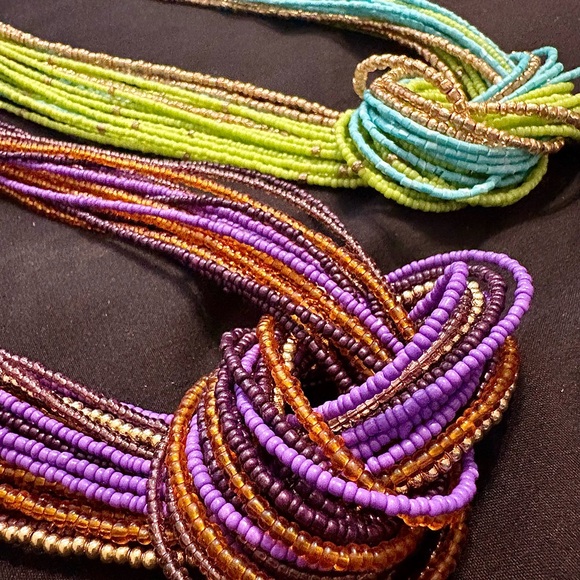 Multicolor Beaded Necklace Set - Picture 2 of 3